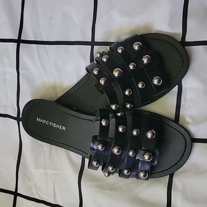 Black studded sandals